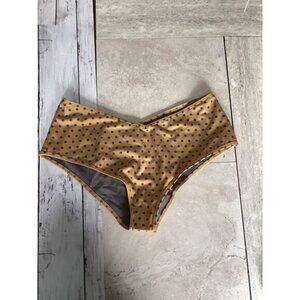 Whimsigoth heritage old money Rae Belle the Label Gold Dot Allover Bikini  Large